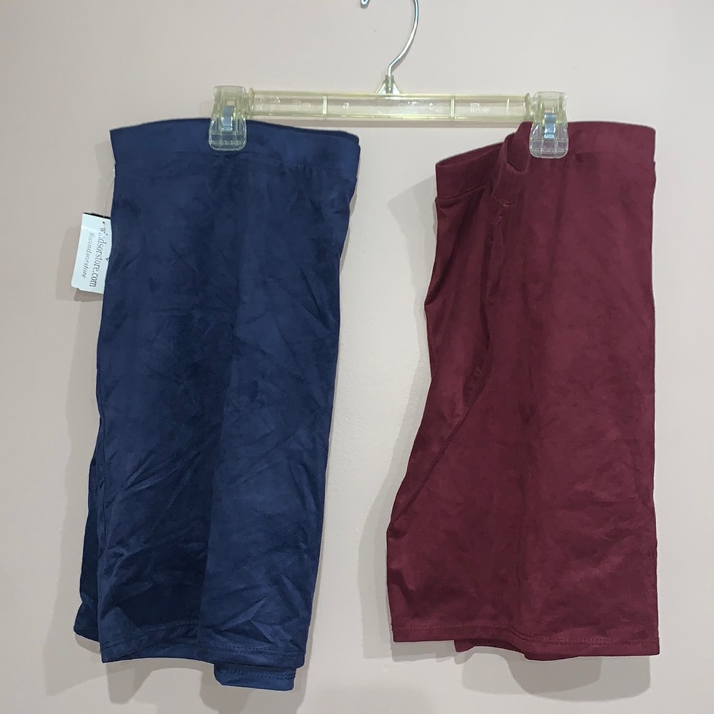 Blue & Maroon Mini Skirt Set